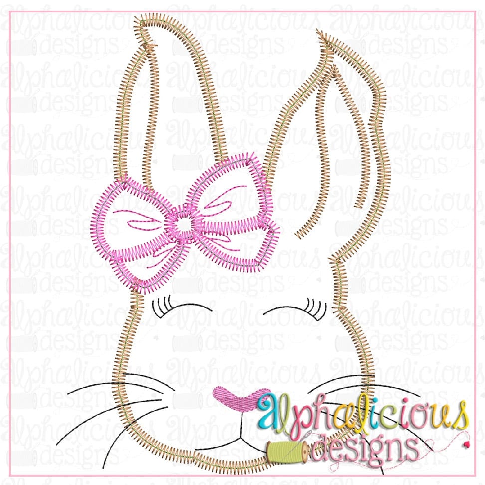 Classic Bunny with Bow-Zigzag