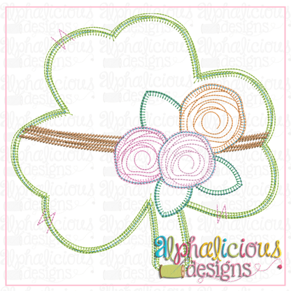 Clover with Tied Flowers - Blanket