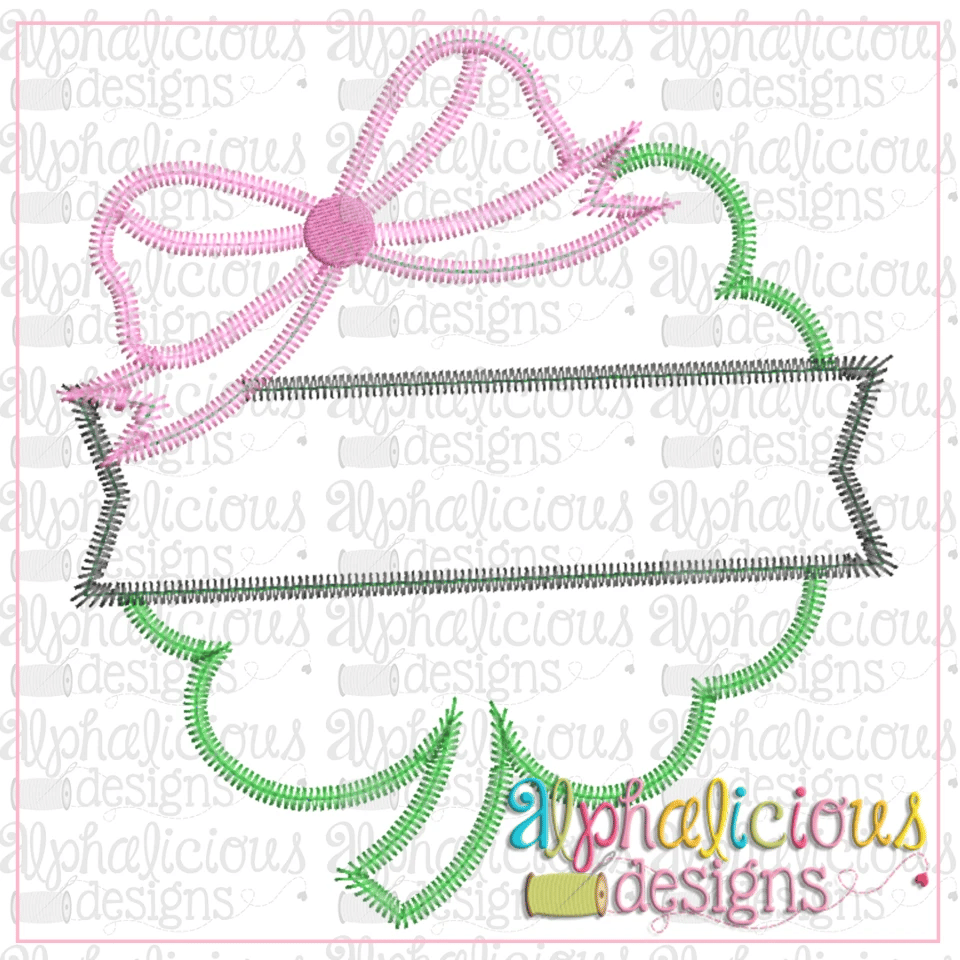 Clover with Bow and Banner-ZigZag