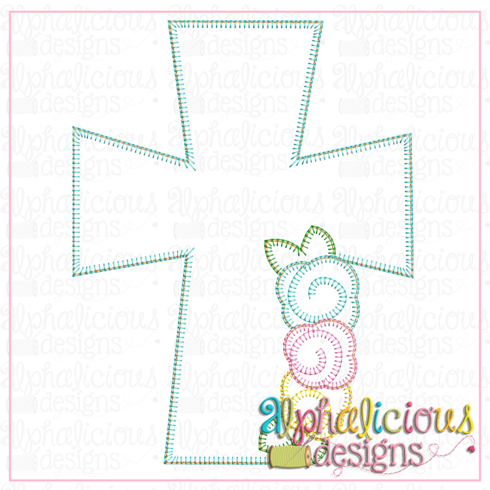Cross with Flowers- Blanket