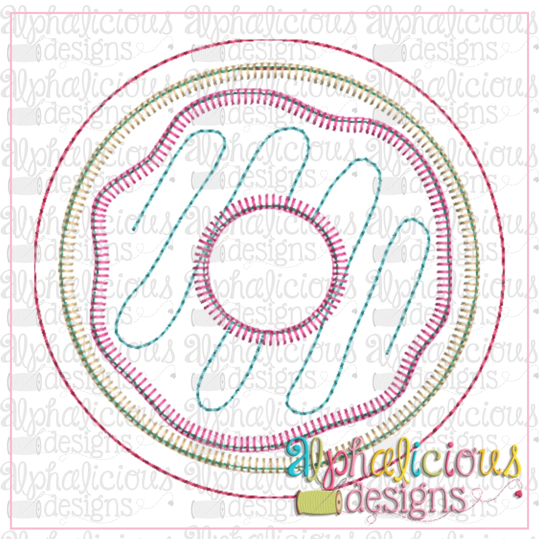 Donut-ITH Ornament-Alphalicious Designs