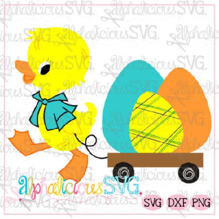 Duck with Wagon-Easter- SVG