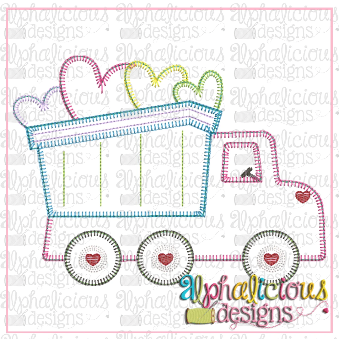 Dump Truck with Hearts-Blanket