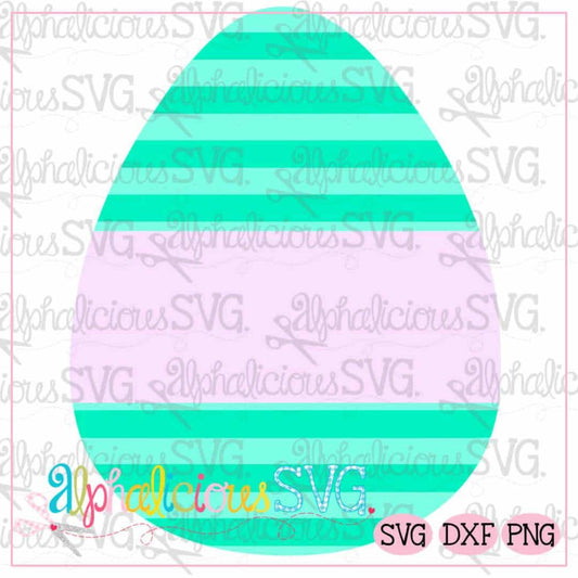 Egg with Banner-Stripes-SVG