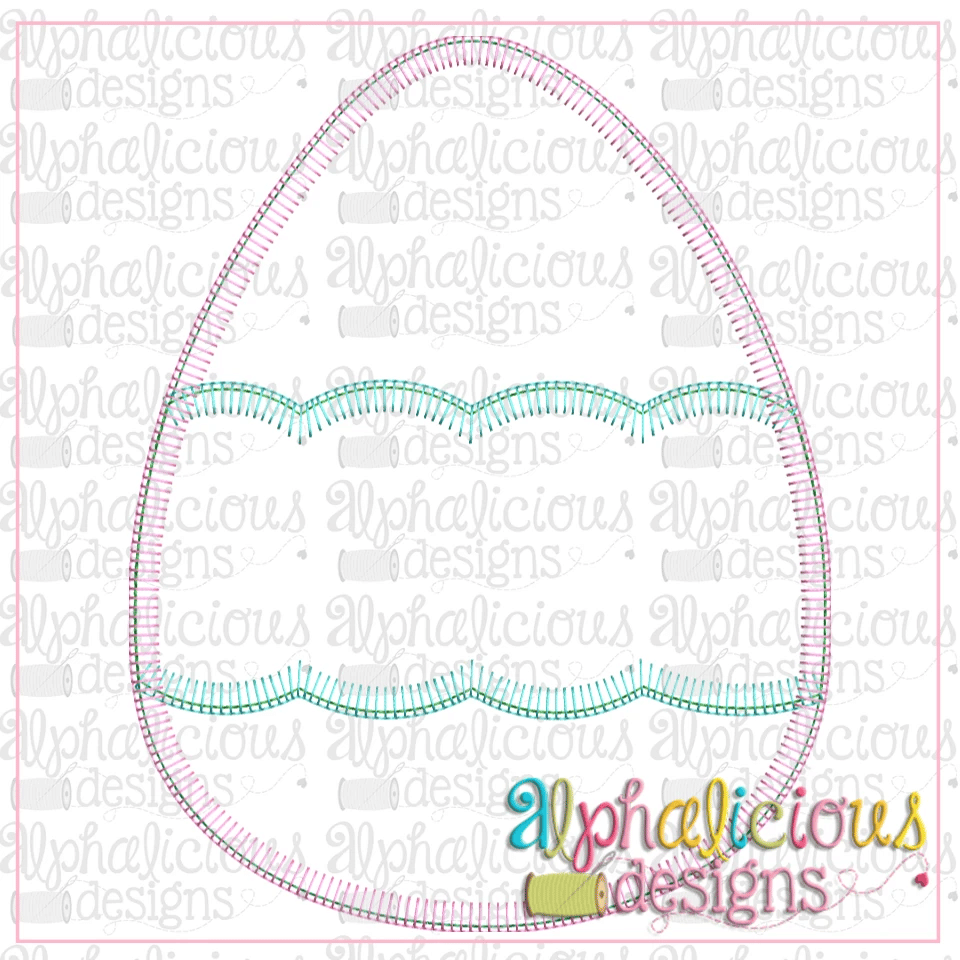 Egg with Scallop Banner-Blanket