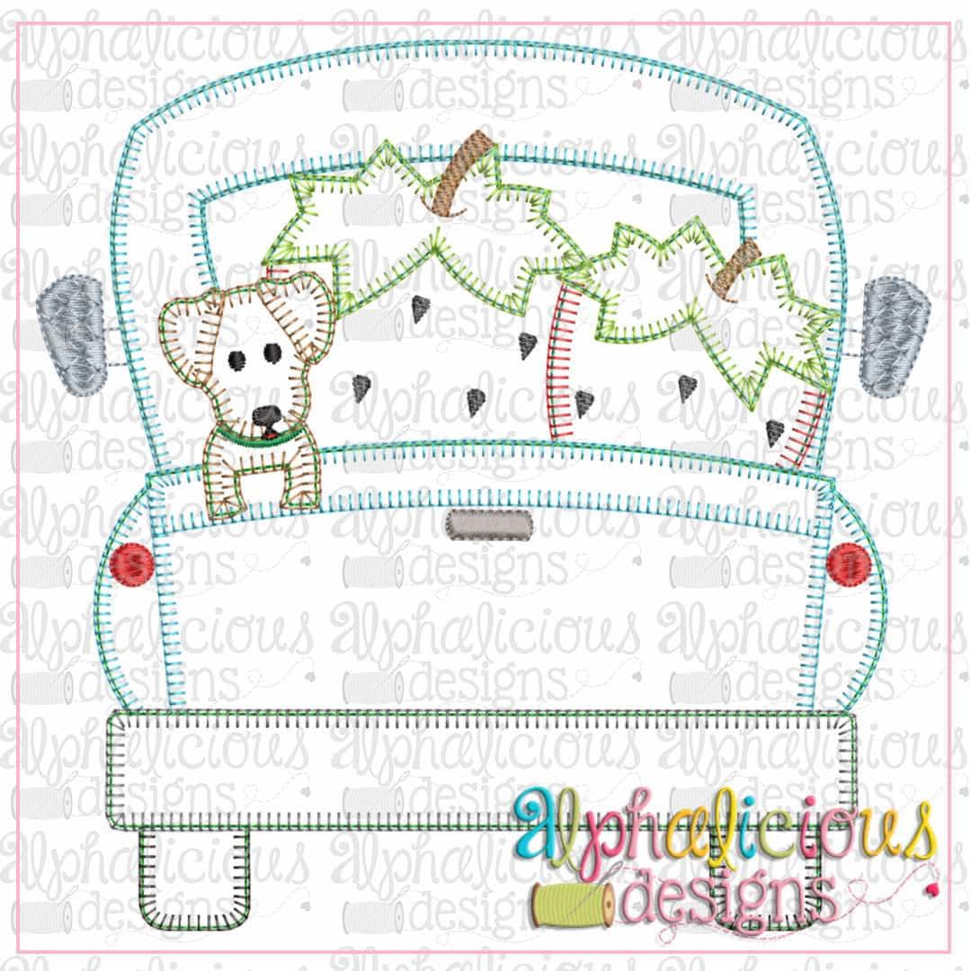 Farm Truck with Strawberries and Pup-Blanket