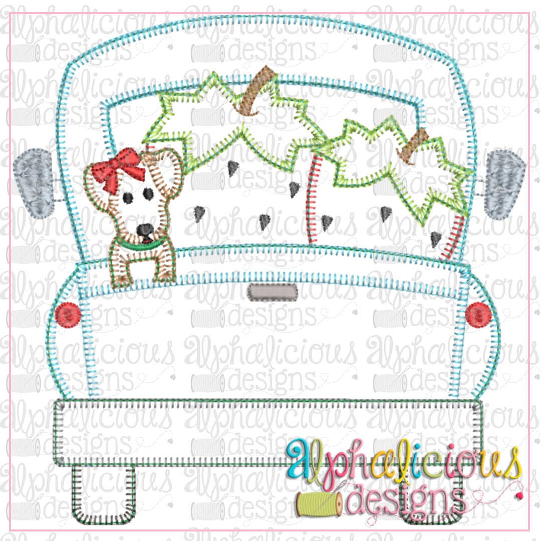 Farm Truck with Strawberries and Pup with Bow-Blanket