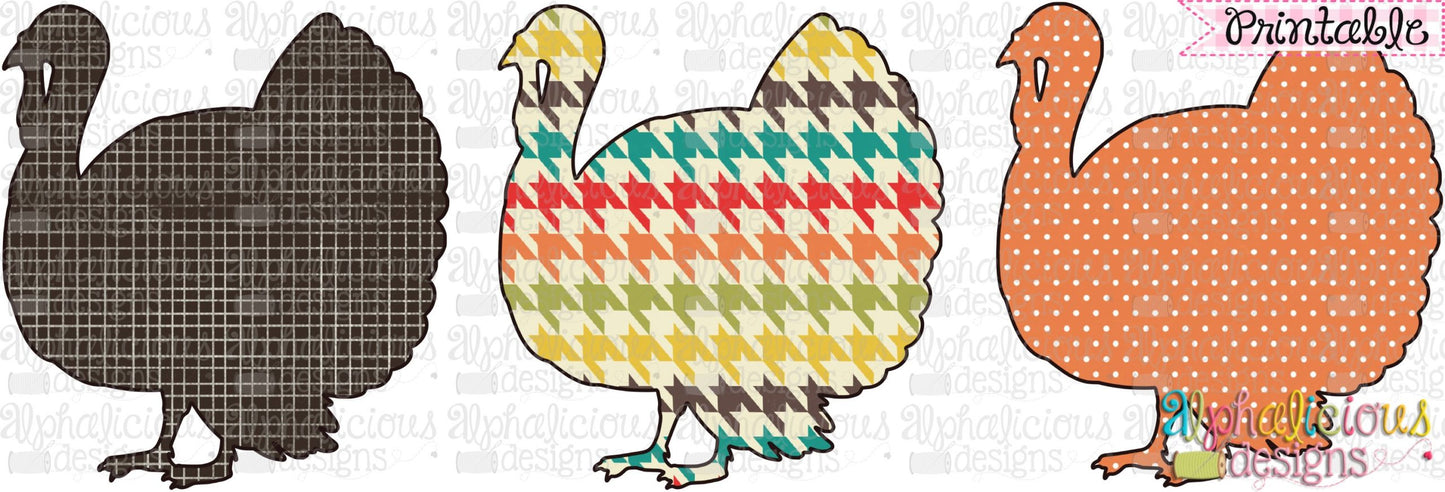 Farm Turkey Trio 2-Printable