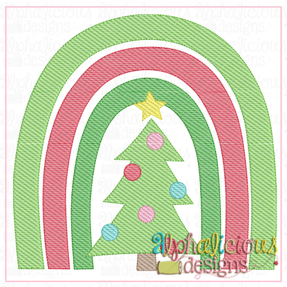 Festive Christmas Rainbow-Sketch