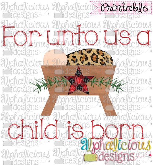 For Unto Us-Star-Buffalo-Printable