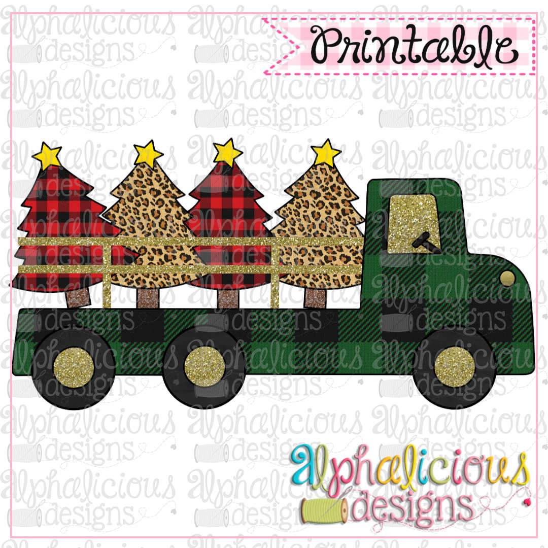 Green Buffalo Plaid Truck