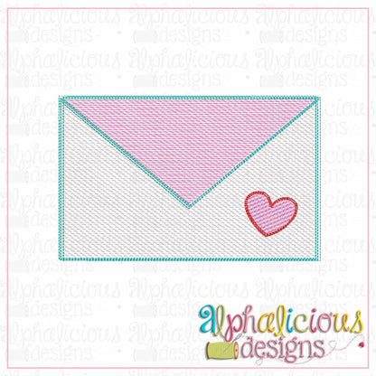 Happy Heart Envelope-Sketch