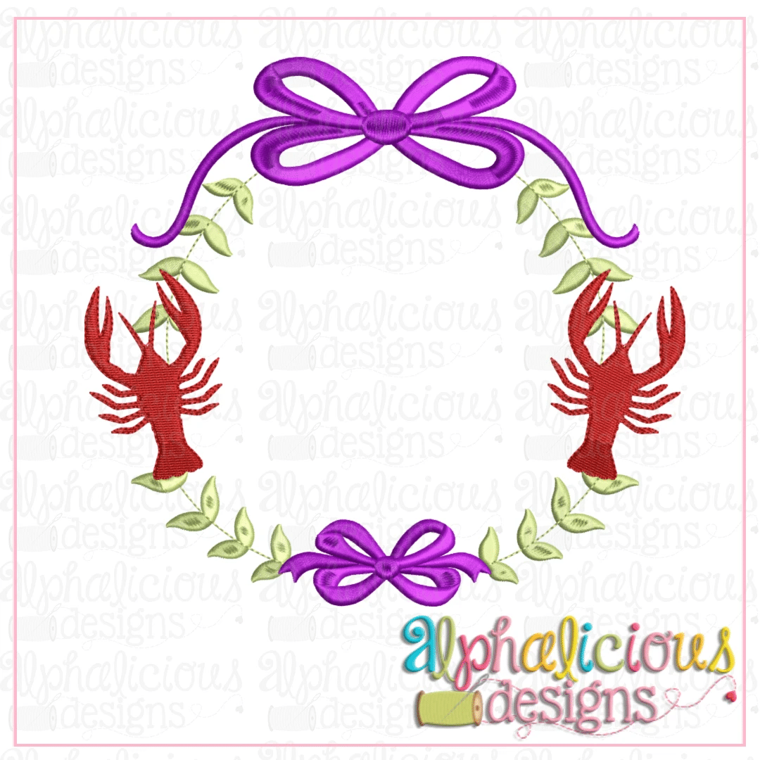 Preppy Girl Frame-Crawfish- Embroidery Fill