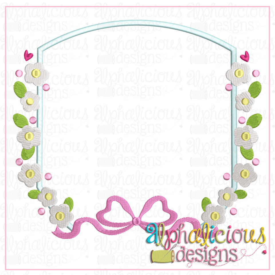 Heirloom Frame with Flowers and Bow