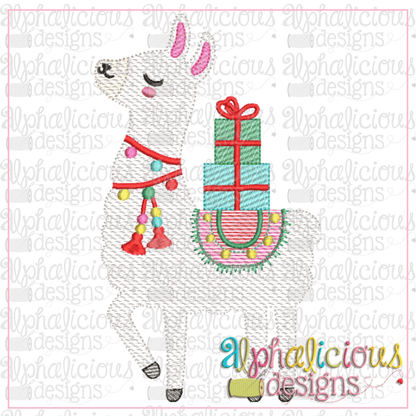 Holiday Llama-Sketch