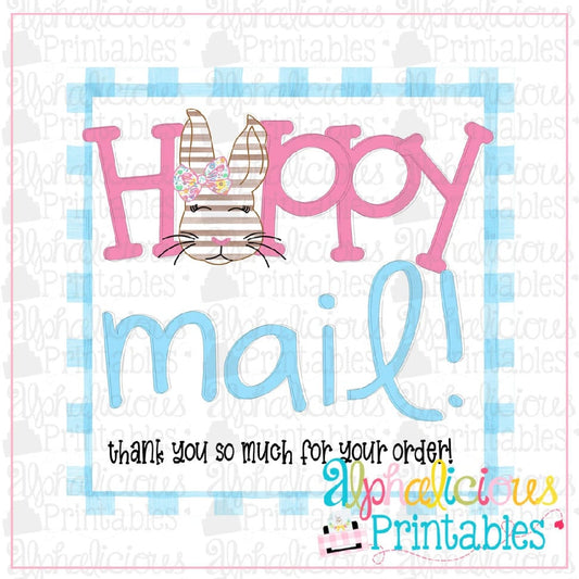 Hoppy Mail-Pink and Blue-Easter Printable Tags