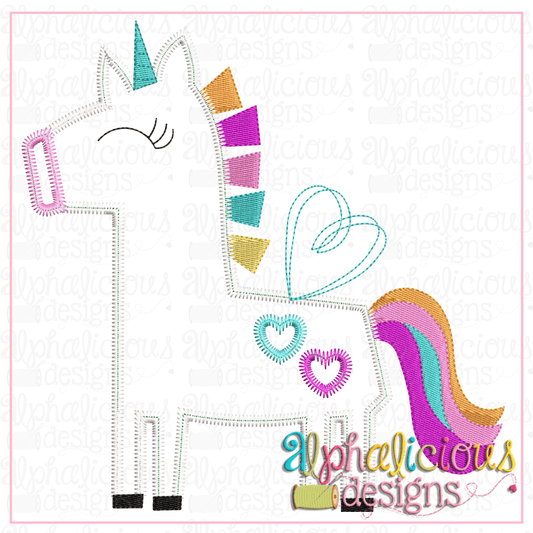 Happy Heart Unicorn- Zig Zag