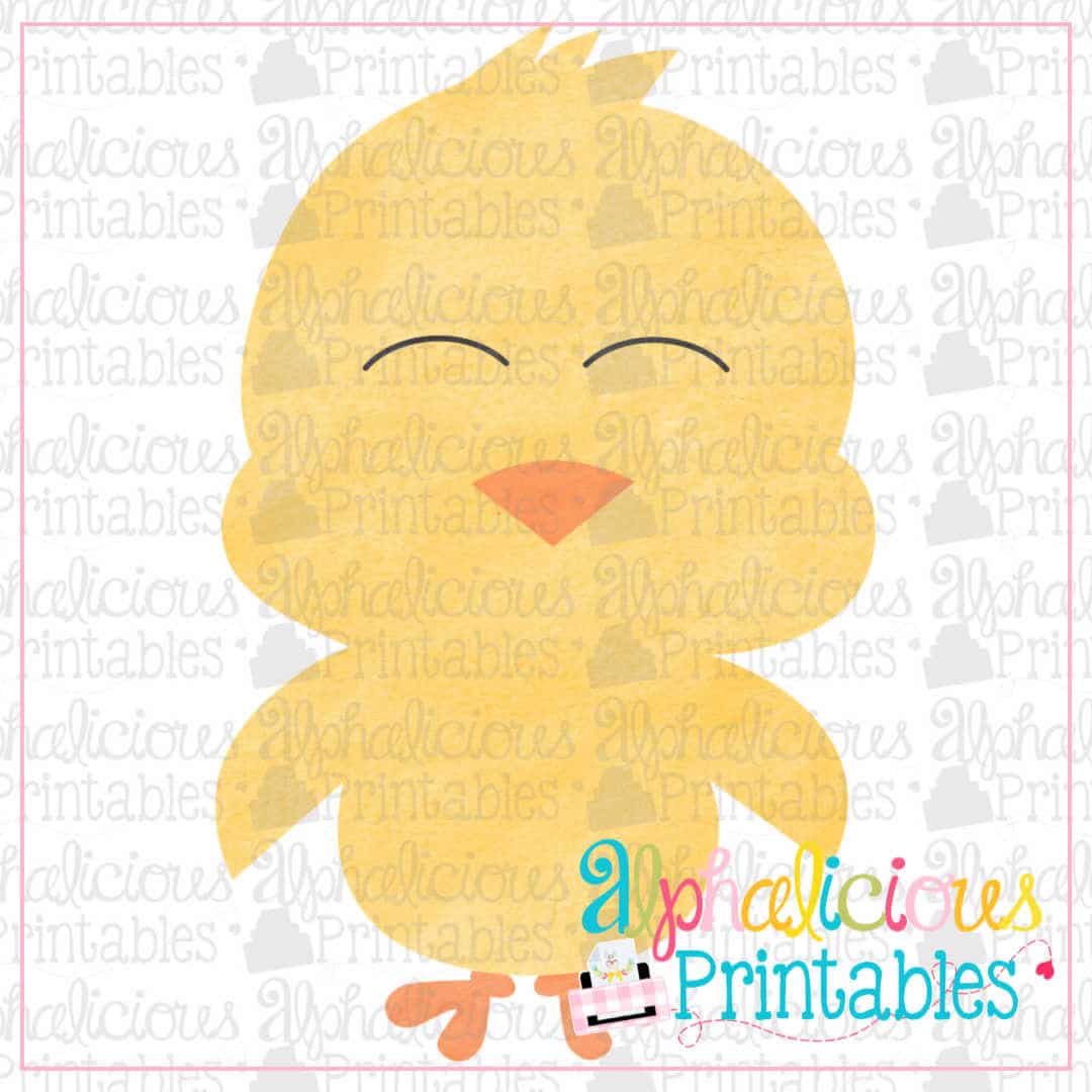 Little Chick-Watercolor-Printable