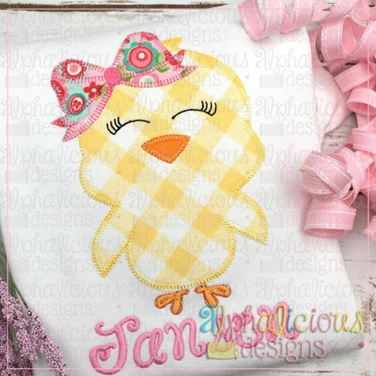 Little Chick with Bow-Blanket