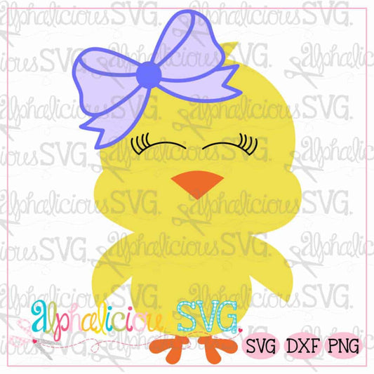 Little Chick with Bow -SVG