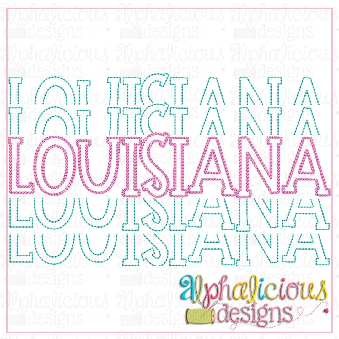Louisiana Stacked-Scribble