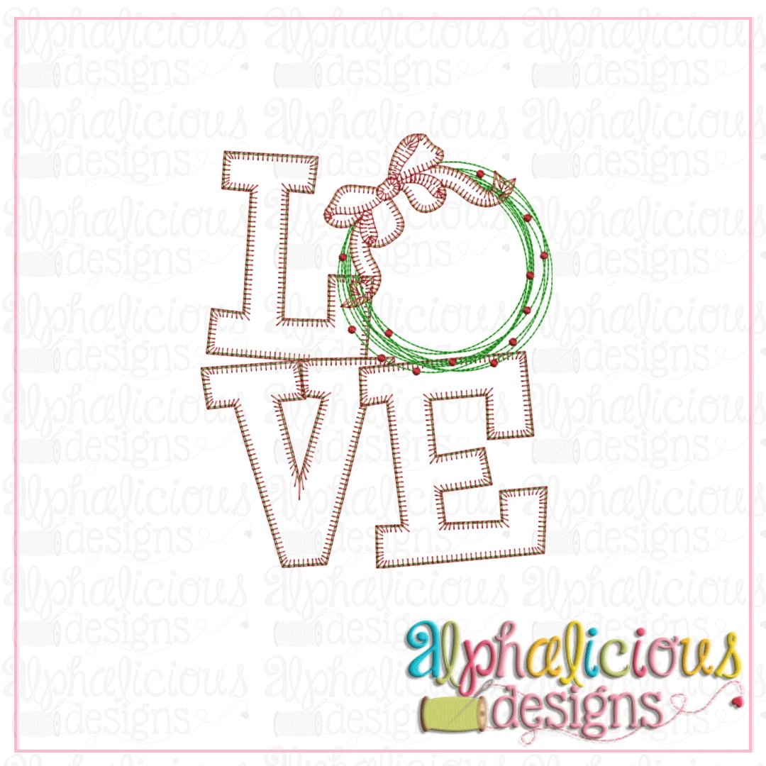 LOVE with Wreath-Blanket