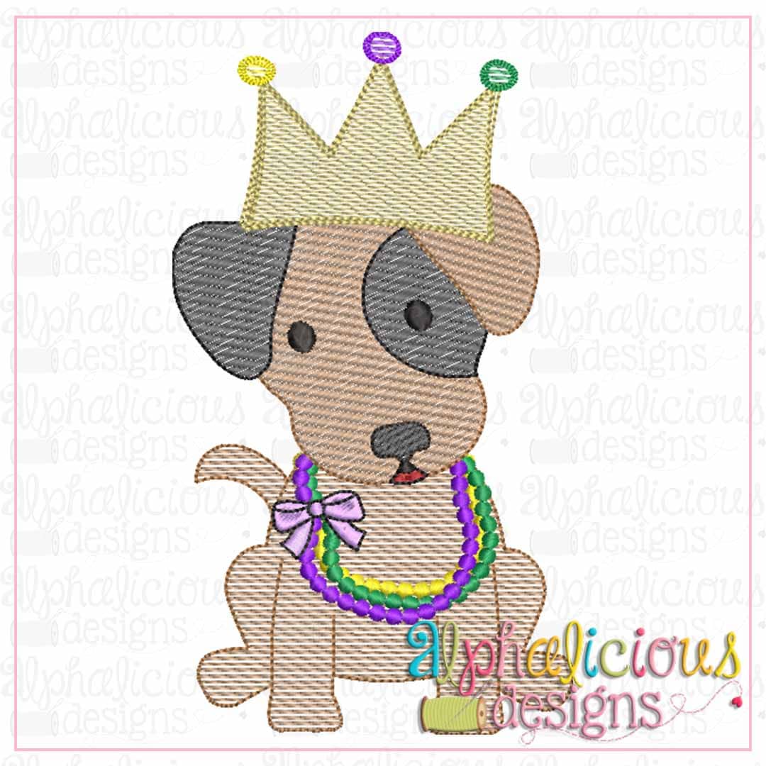 Mardi Gras Crown Pup-Sketch