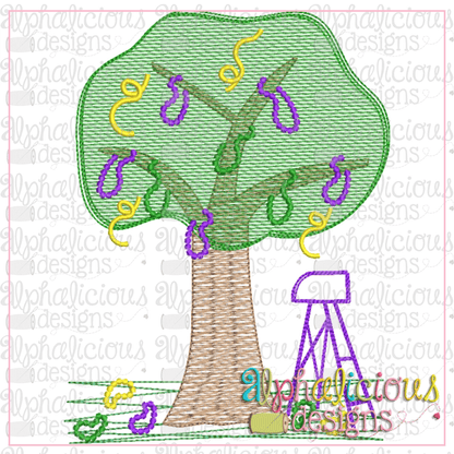 Mardi Gras Tree-Sketch
