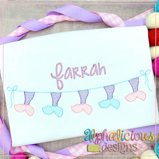 Mermaid Fin Bunting-Sketch