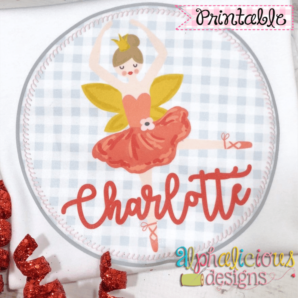 Nutcracker Sugar Plum Fairy In Circle-Printable