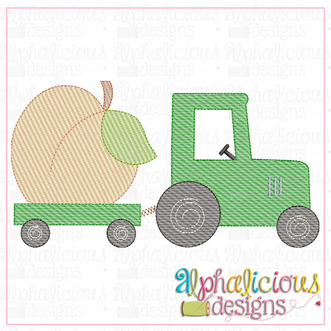 Peach Tractor-Sketch