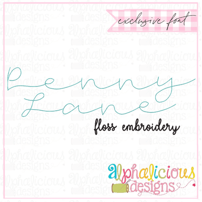 Penny Lane Floss Embroidery Font