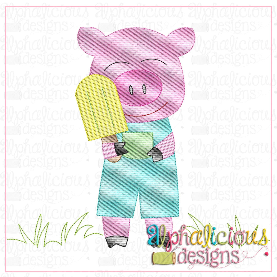 Piggie with Popsicle-Sketch