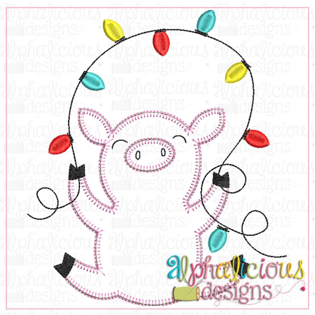 Pig with Lights-Blanket