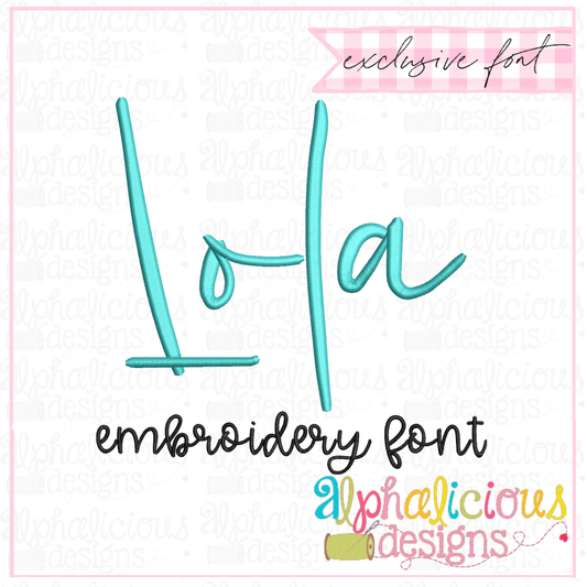 Lola Satin Embroidery Font