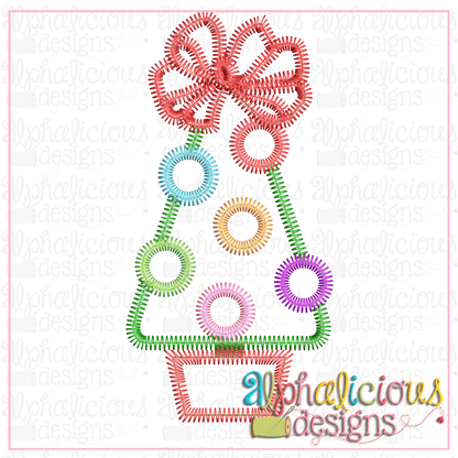 Pom Pom Tree with Bow - ZigZag