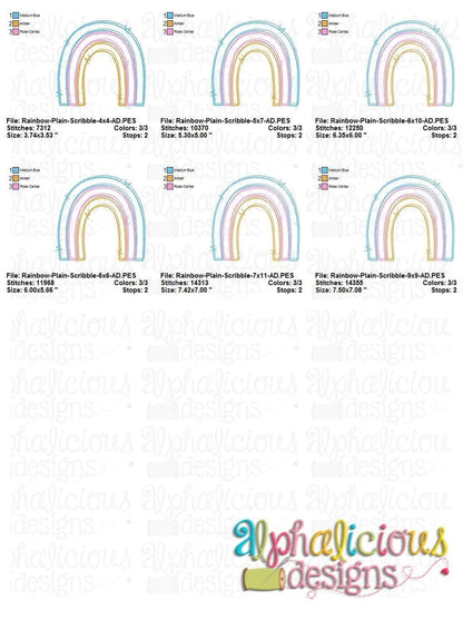 Rainbow - Plain - Scribble