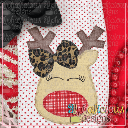 Red Nose Reindeer with Bow-Blanket