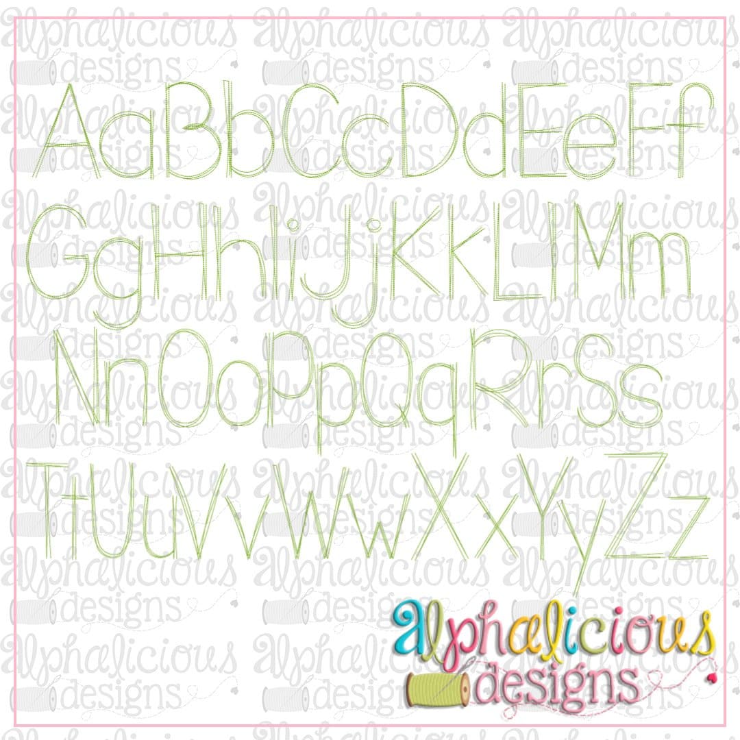 Scribble Scrabble Embroidery Font