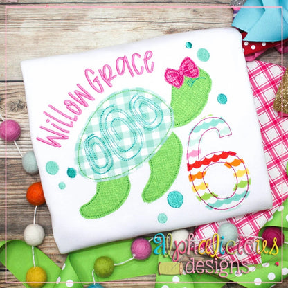 Sea Turtle with Bow-Triple Bean