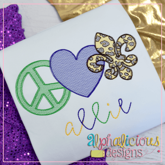 Peace Love & Mardi Gras- Sketch