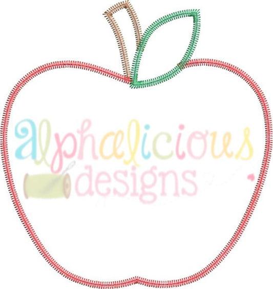 Simple Applique Apple- ZigZag