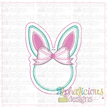 Simple Bunny with Bow Ornament