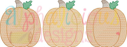 Simple Sketch Pumpkins Three In A Row-Sketch