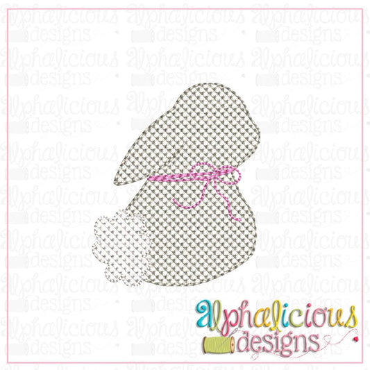 Simple Bunny with Bow- MINI- Cross Stitch