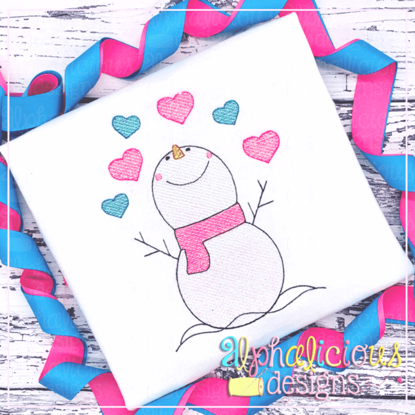 Snowman with Hearts- Sketch