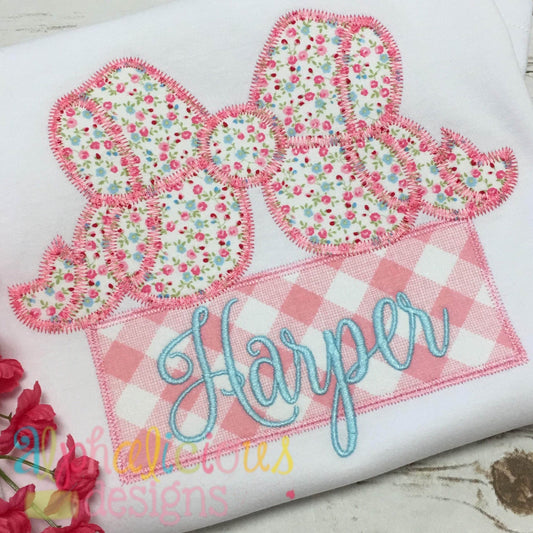 Southern Girl Applique Bow-ZigZag