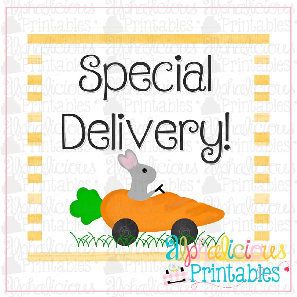 Special Delivery-Yellow-Printable Tags