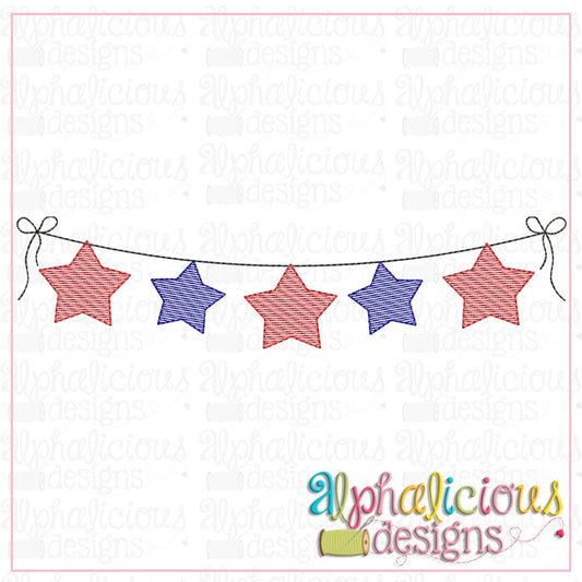 Stars Bunting-Sketch