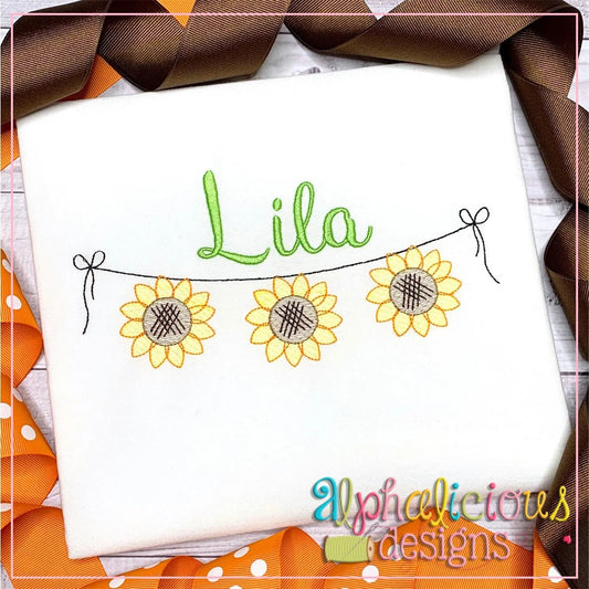 Sunflower Bunting-Sketch